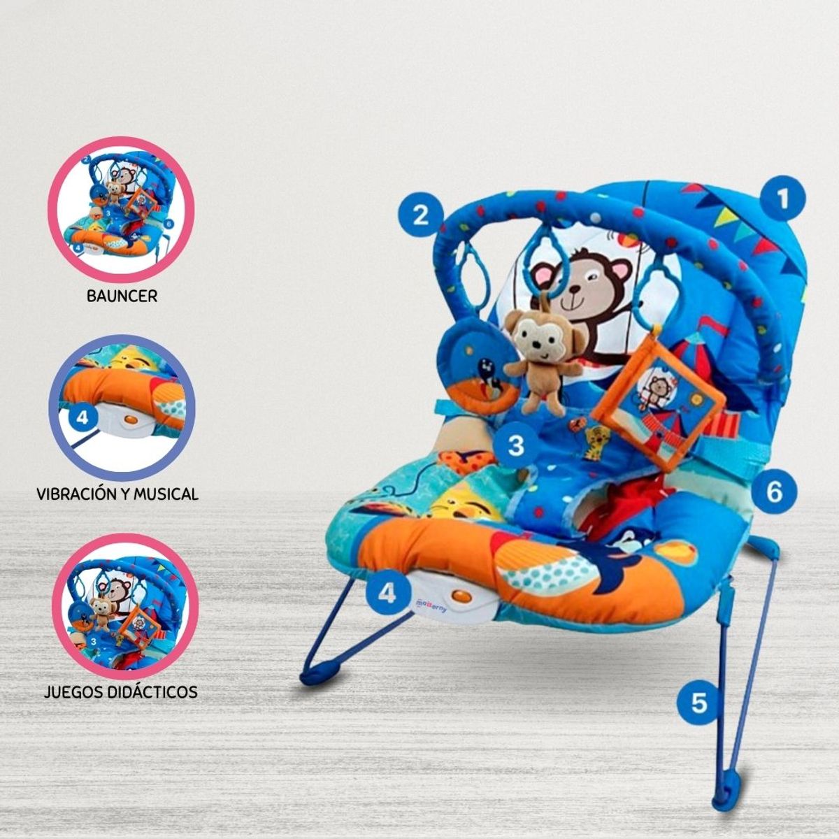 INFANTI - Bauncer Musical Vibrador »CIRCUS»