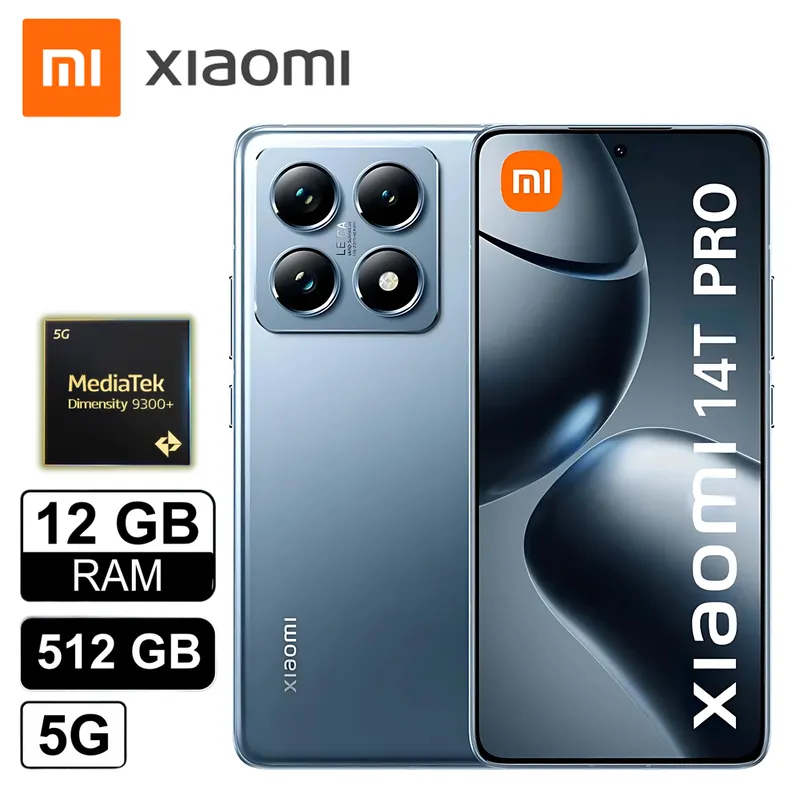 XIAOMI - Celular Xiaomi MI 14T Pro 12 GB 512 SSD 5G Azul Titan AMOLED IP68