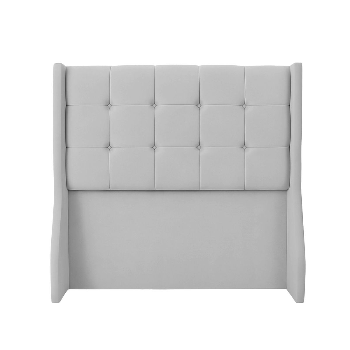 MUEBLES MACRUMO - Combo Cama tapizada Atenas - Queen - Gris claro+Colchón Semiortopédico