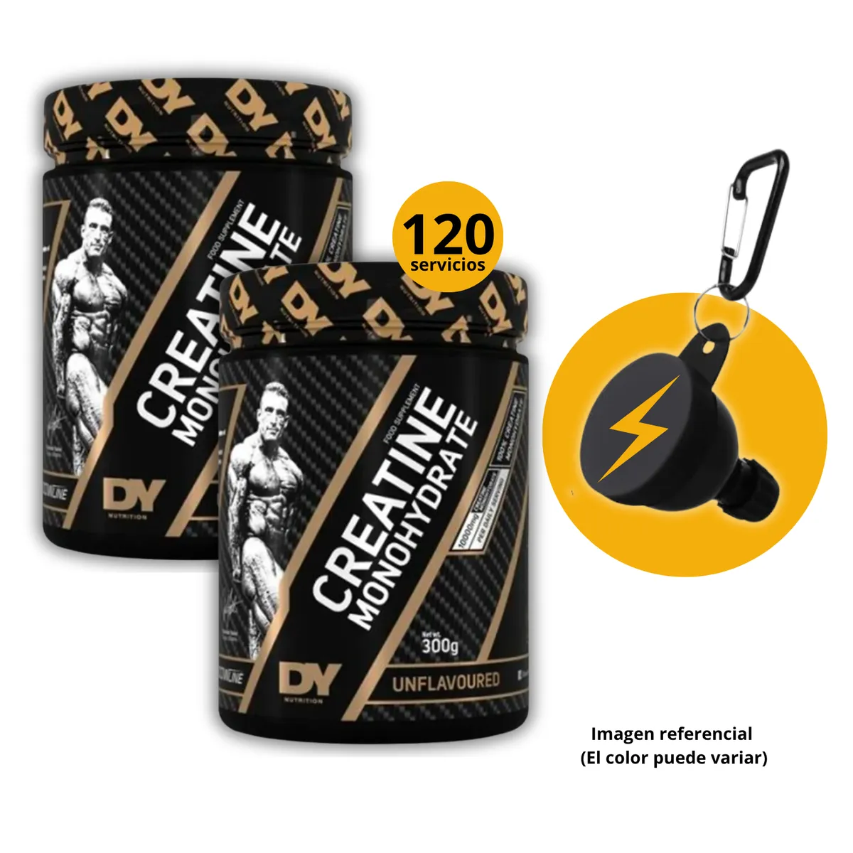 Kevin Levrone - CREATINAS KEVIN LEVRONE DE 300gr 2und CON PORTASUPLEMENTOS - CREATINAS MONOHIDRATADA