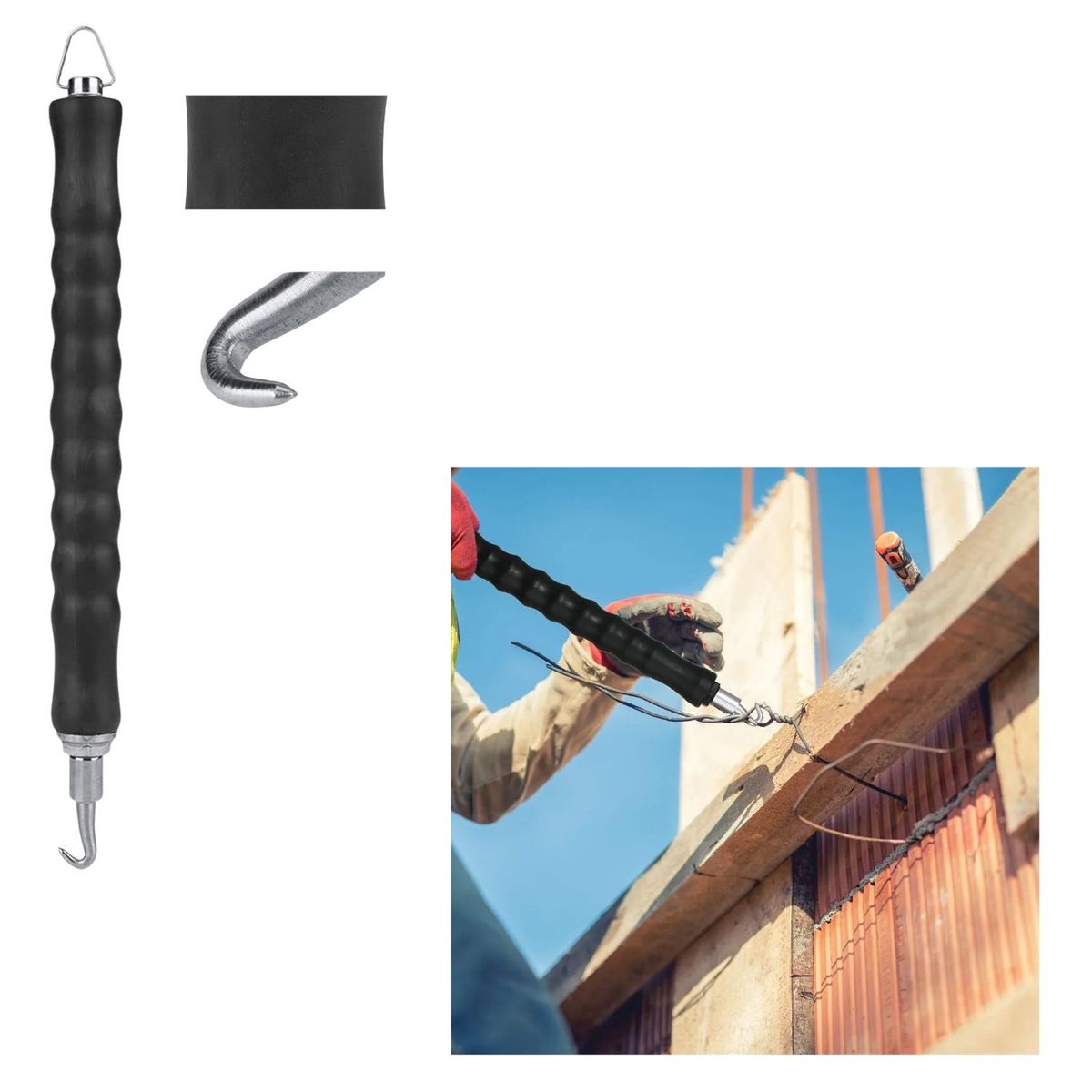 GENERICO - Gancho Para Atar Alambres y Varillas