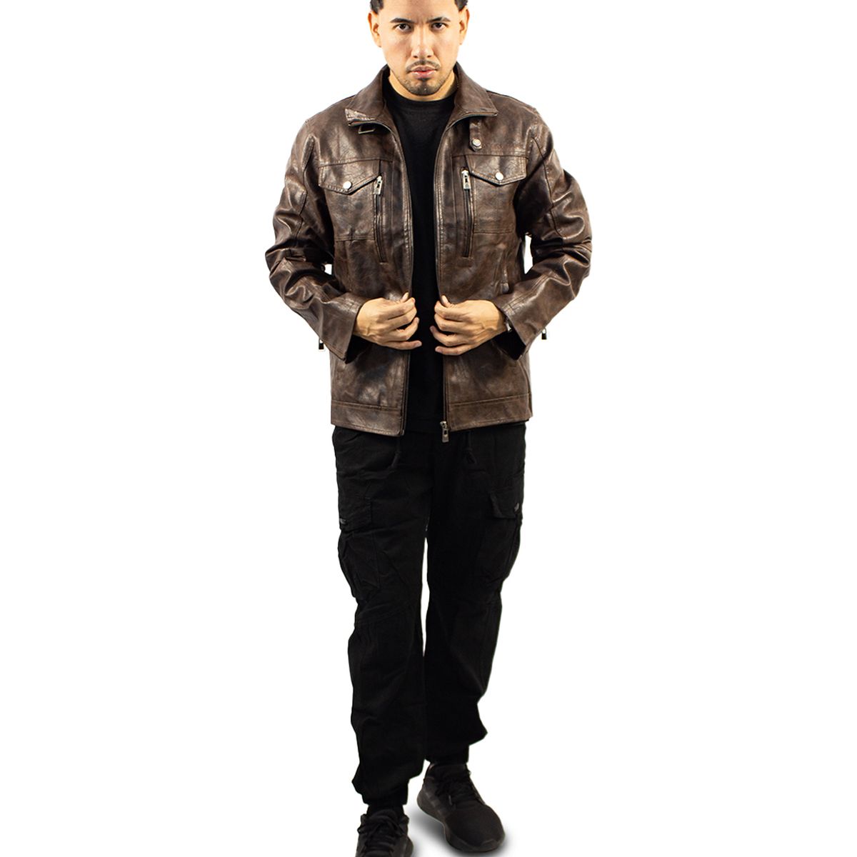 DM DEXMEN - Casaca Dexmen Cuero Wash Marron