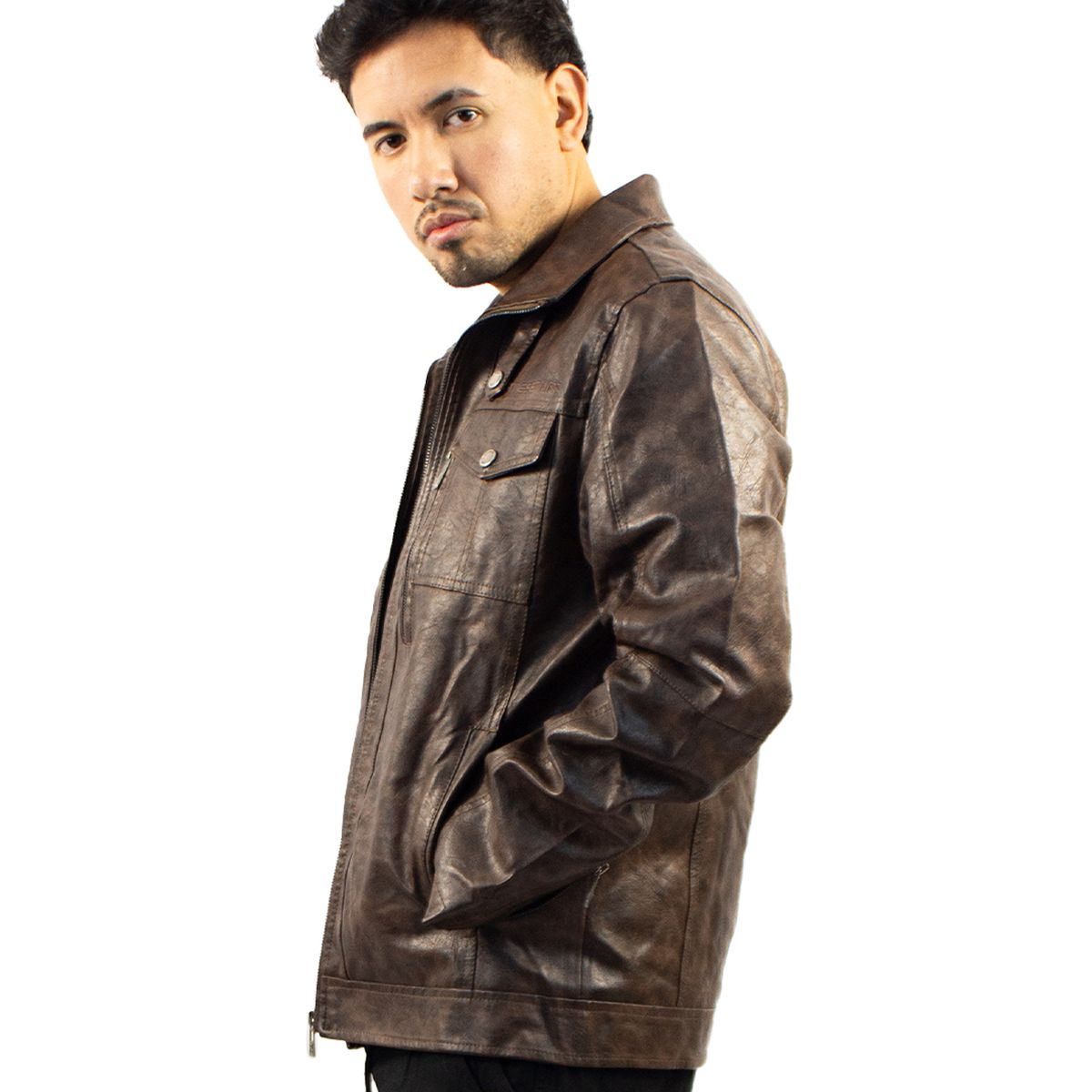 DM DEXMEN - Casaca Dexmen Cuero Wash Marron