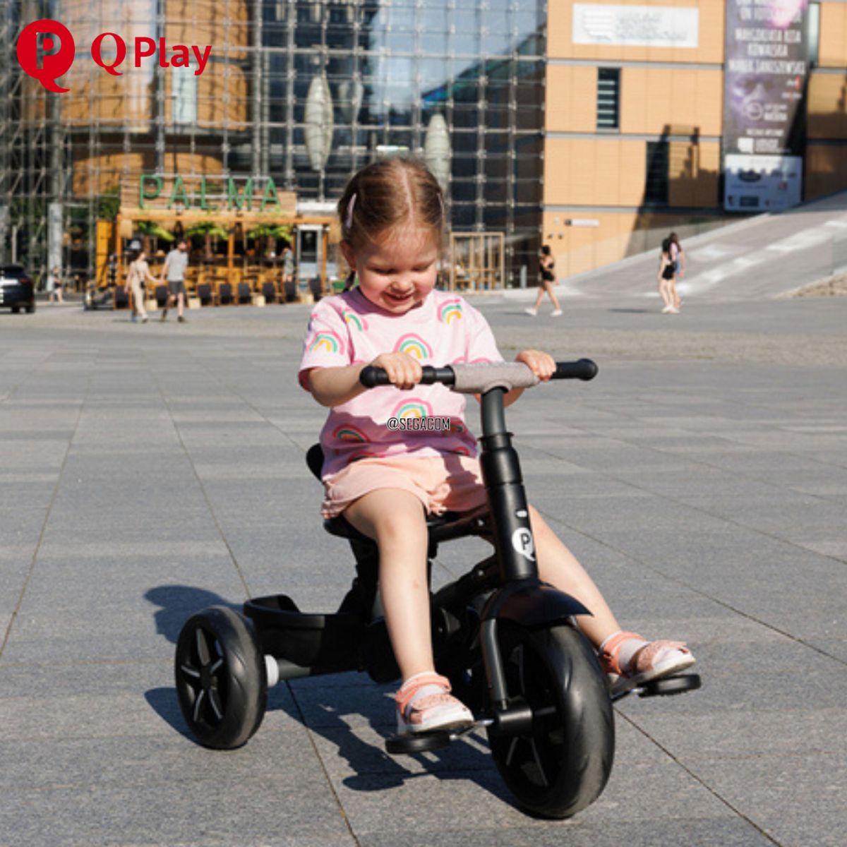 QPLAYGROUND - Triciclo Plegable de lujo 6 en 1 QPLAY -RITO DELUXE- Negro