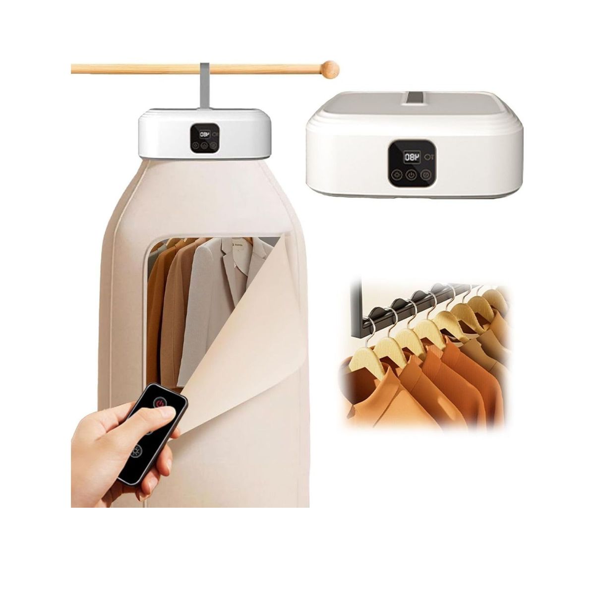 GENERICO - Secador de Ropa Portátil Eléctrica Diseño Plegable