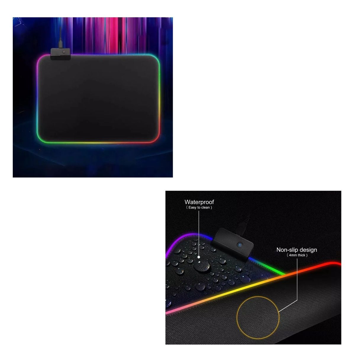 OEM - Mouse Pad Gamer Led Luces RGB 35 x 25