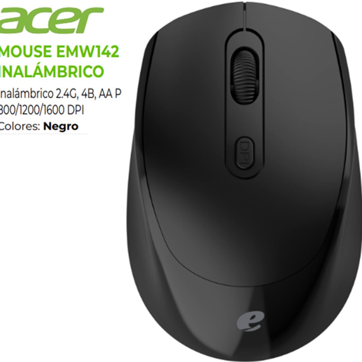 ACER - Mouse Inalambrico EMW142 DPI: 1600 - 2.4GHZ  ACER