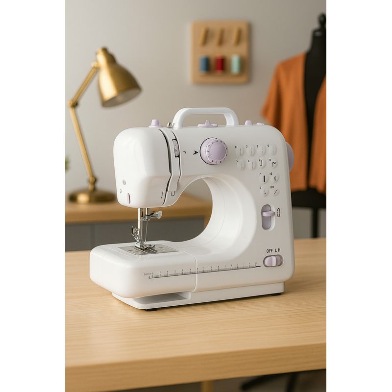 GENERICO - MÁQUINA COSER MULTIFUNCIONAL PORTÁTIL ELÉCTRICA 12PUNTADAS