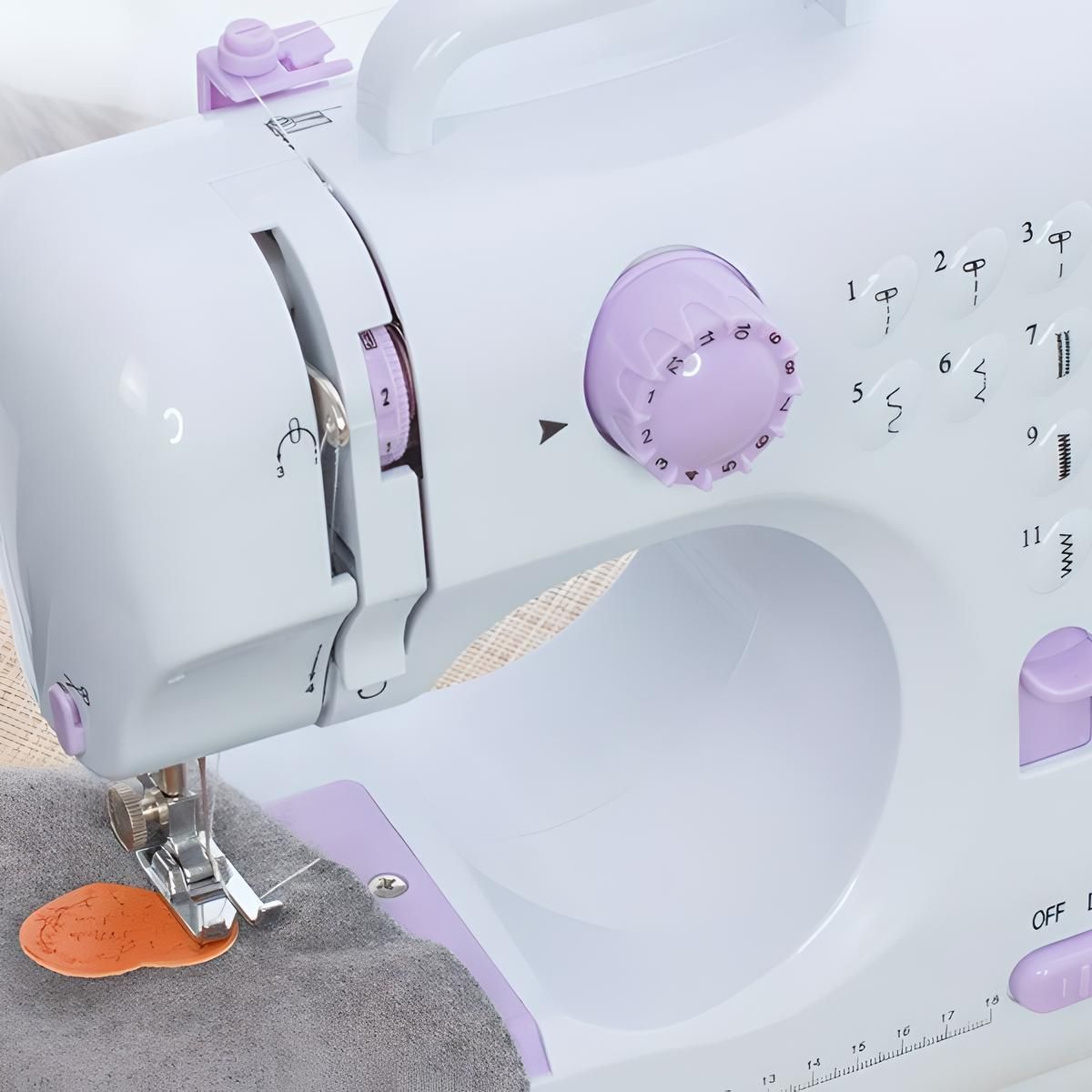 GENERICO - MÁQUINA COSER MULTIFUNCIONAL PORTÁTIL ELÉCTRICA 12PUNTADAS