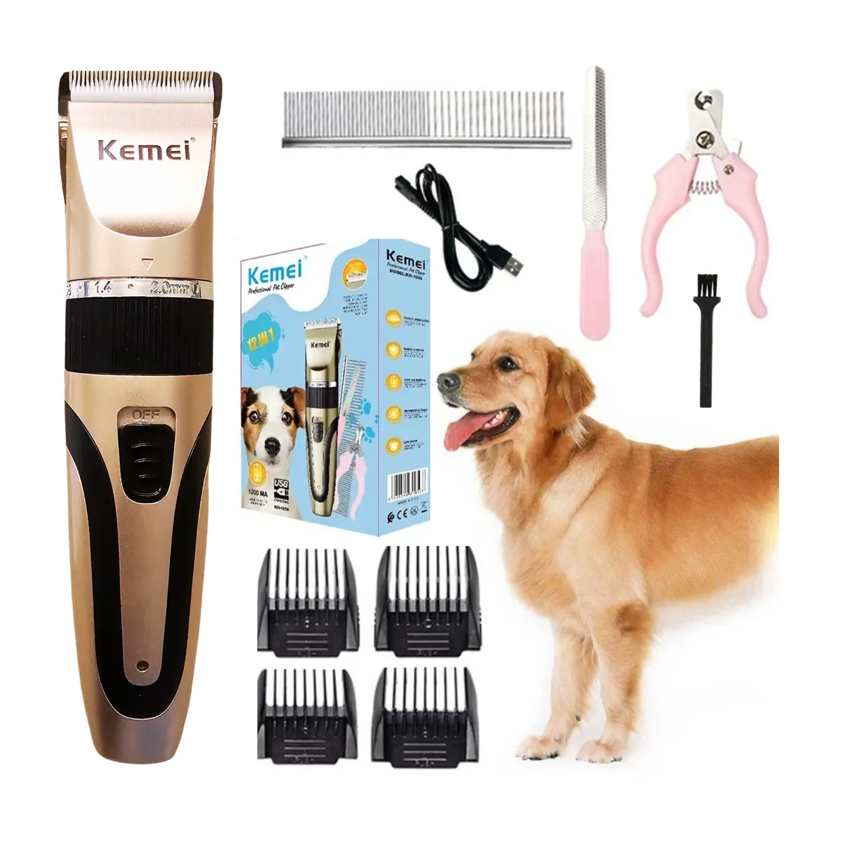 GENERICO - Máquina Profesional de Corte Para Mascota Kit de Belleza