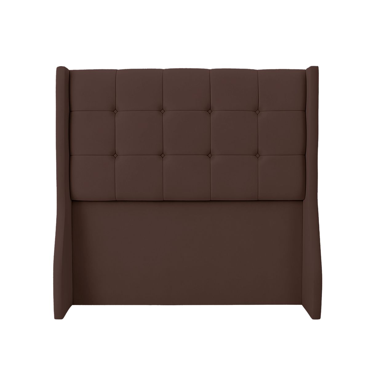 MUEBLES MACRUMO - Combo Cama tapizada Atenas - Queen Marrón + colchón semiortopédico