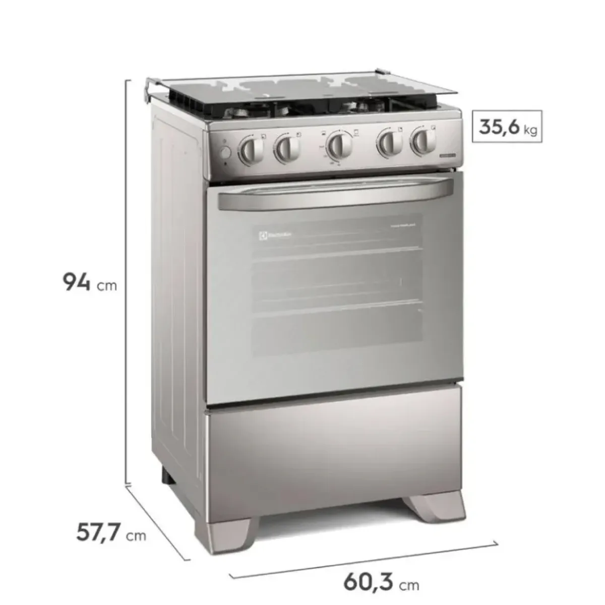 ELECTROLUX - COCINA TRIPLE LLAMA SILVER EFFICIENT VAPORBAKE FE4PMR - ELECTROLUX