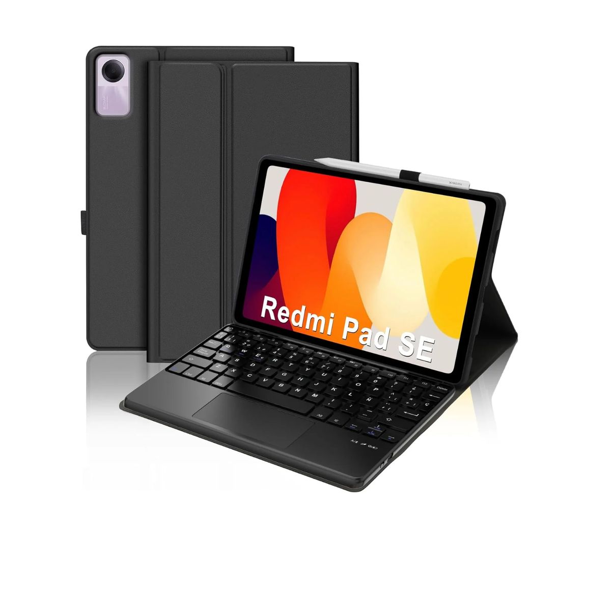 CASE - Funda Con Teclado Bluetooth Touchpad para Redmi PAD SE 11 - negro