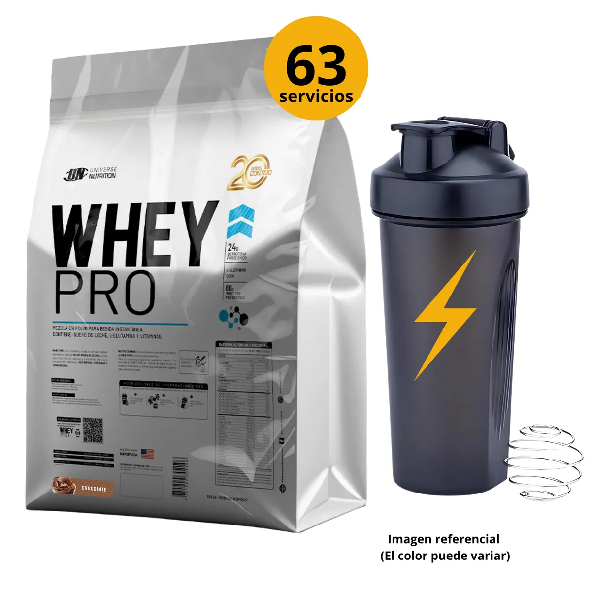 UNIVERSE NUTRITION - WHEYPRO DE 5kg CHOCOLATE CON SHAKER - PROTEÍNA WHEY