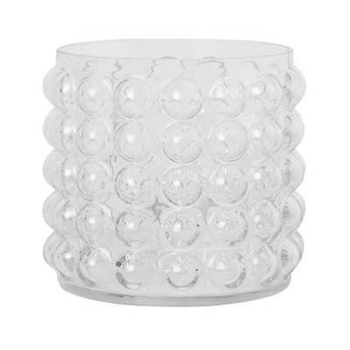 PIA COPELLO STORE - Florero de Vidrio Transparente Circular Pequeño