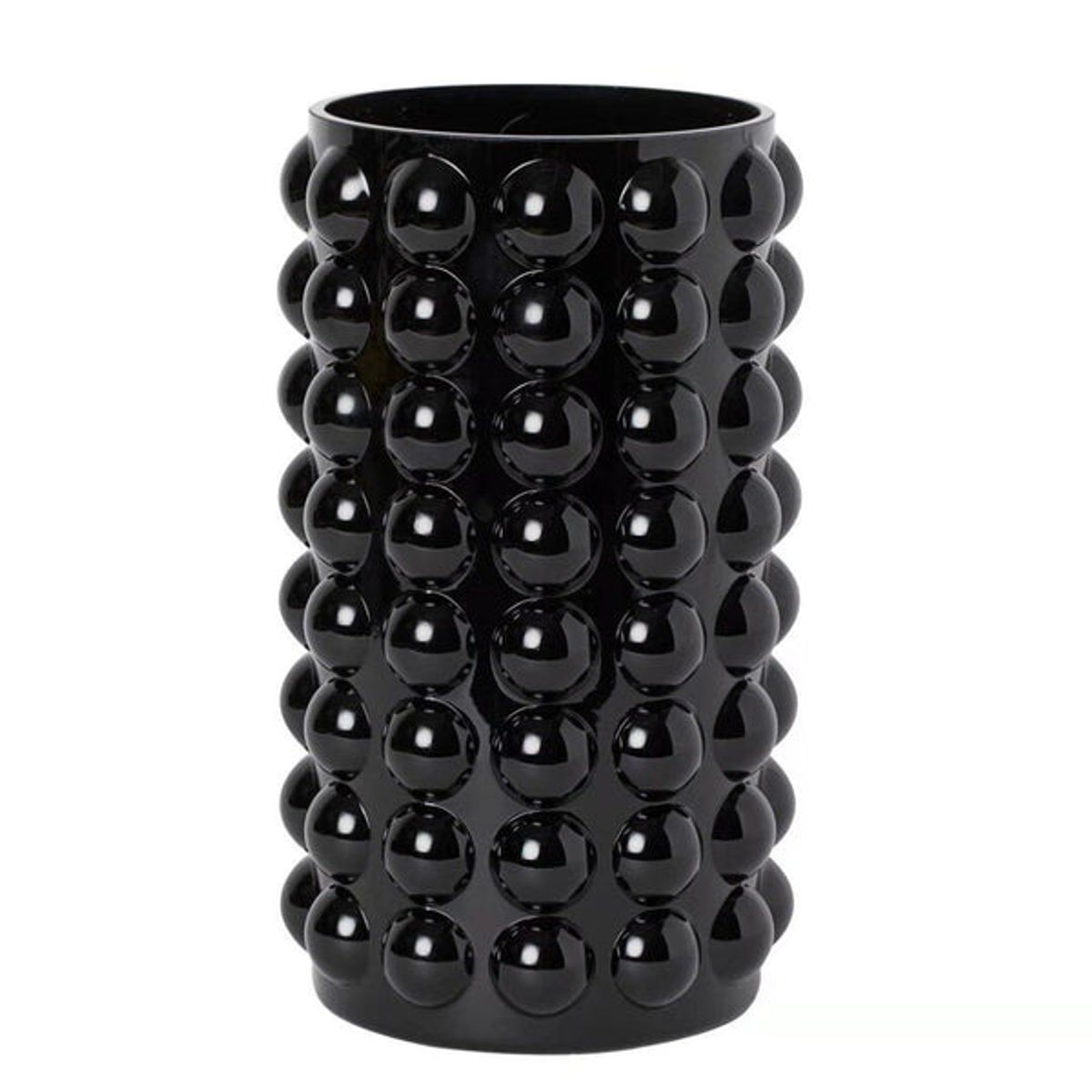 PIA COPELLO STORE - Florero de Vidrio Negro Circular Grande