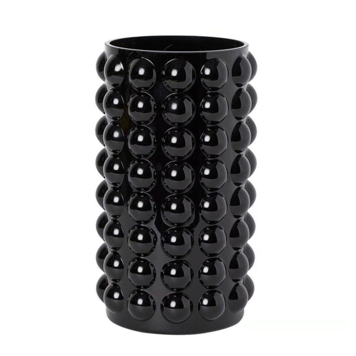 PIA COPELLO STORE - Florero de Vidrio Negro Circular Grande