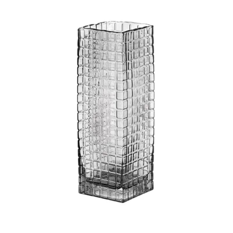 PIA COPELLO STORE - Florero de Vidrio Rectangular Gris - Grande