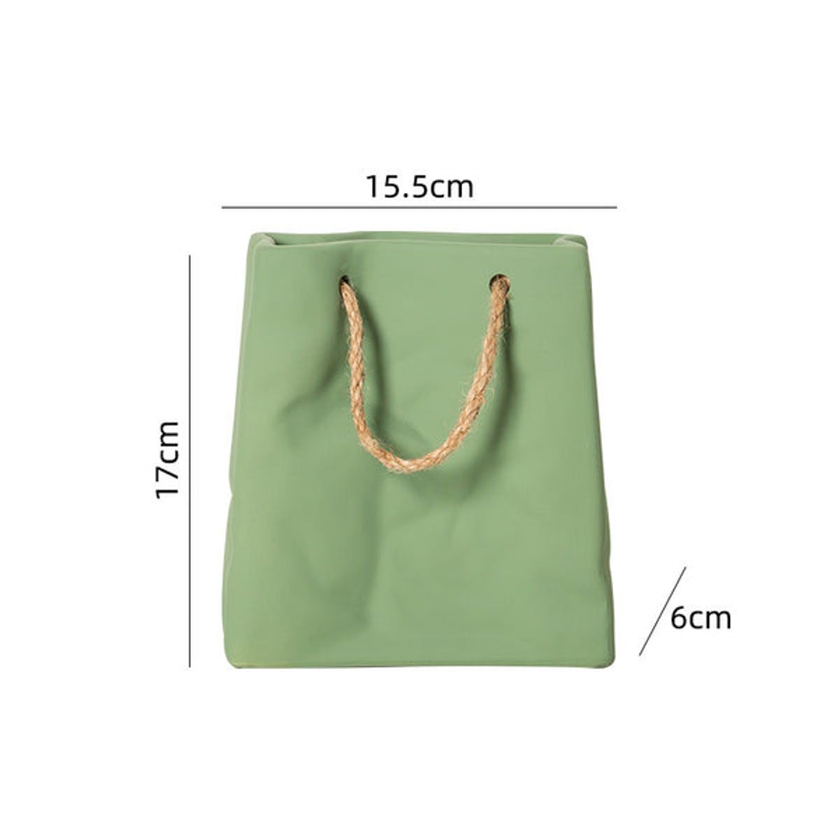 PIA COPELLO STORE - Florero de Cerámica Bolsa de Papel - Naranja