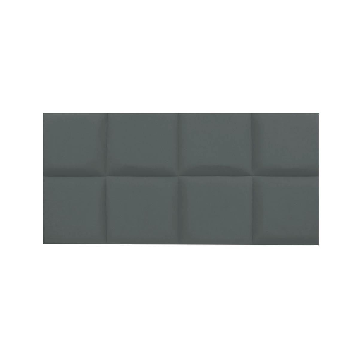 MUEBLES MACRUMO - Combo Cama tapizada Serena -15 Plz Gris oscuro+colchón semiortopédico