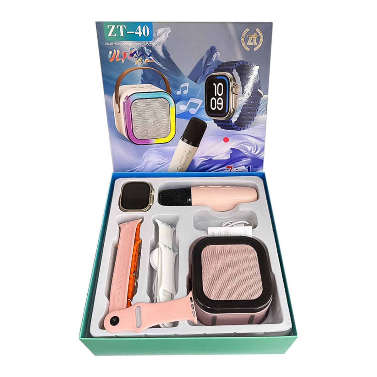 GENERICO - Parlante 7 En 1 Parlante Reloj Y Microfono