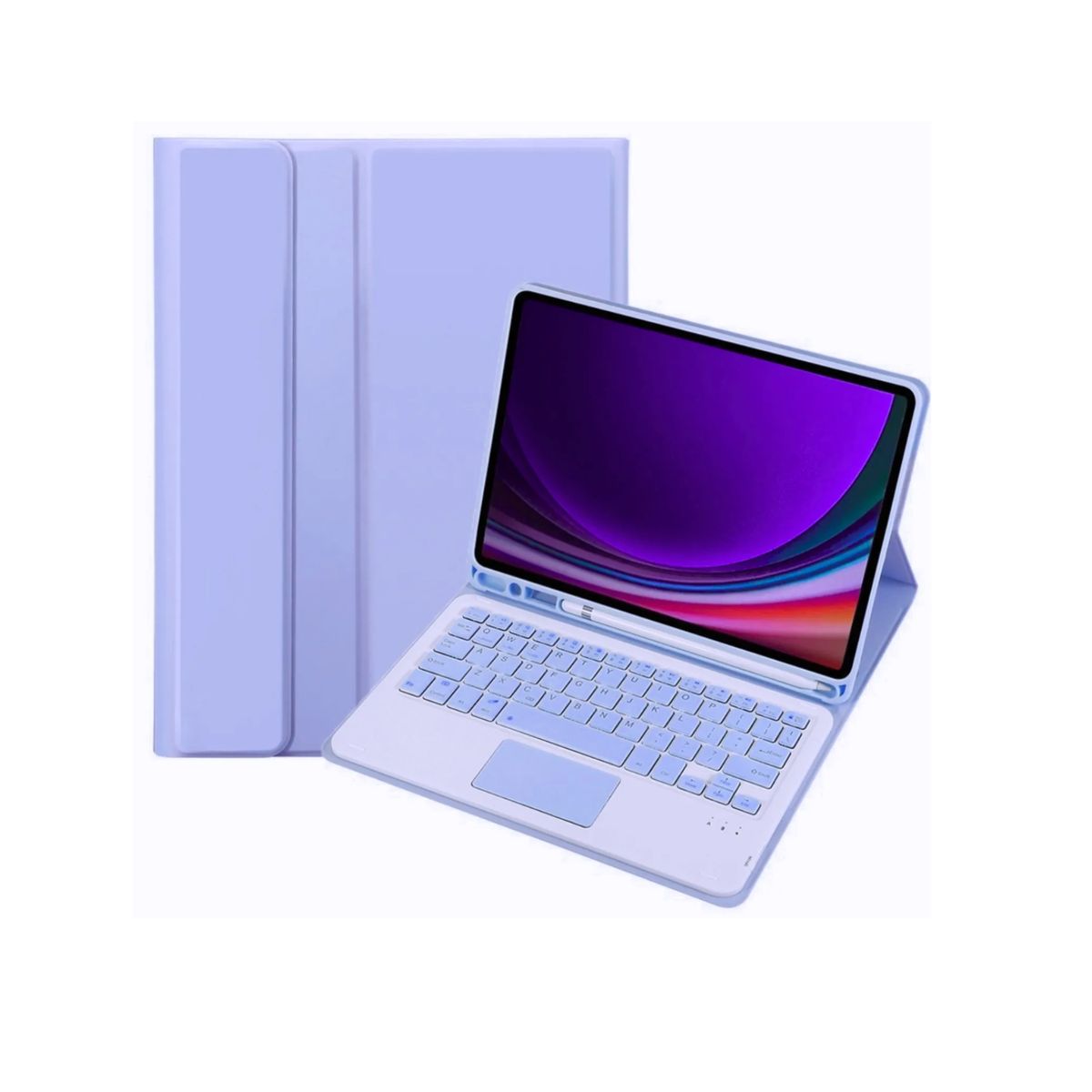 CASE - Funda Smart Cover con Teclado Touch para Samsung Tab  S9 FE lila