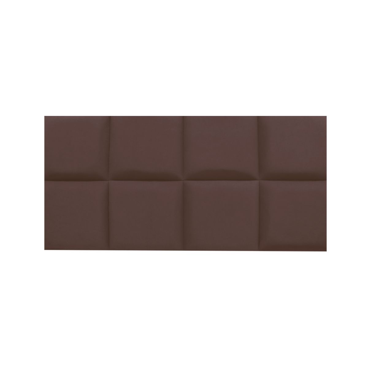MUEBLES MACRUMO - Combo Cama tapizada Serena - 1.5 Plz Marrón + colchón semiortopédico