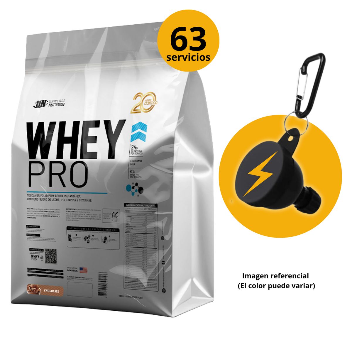 UNIVERSE NUTRITION - WHEY PRO DE 5kg CHOCOLATE CON PORTASUPLES - PROTEÍNA WHEY