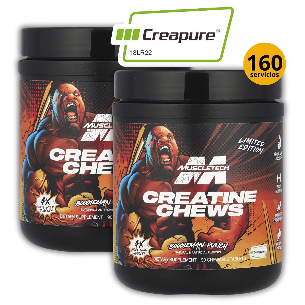 MUSCLETECH - CREATINAS CREAPURE DE MUSCLETECH DE 90 PASTILLAS (2UND) - CREATINAS MONOHIDRATADA CREAPURE