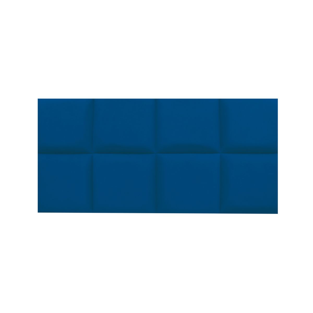 MUEBLES MACRUMO - Combo Cama tapizada Serena - Queen Azul + Colchón semiortopédico