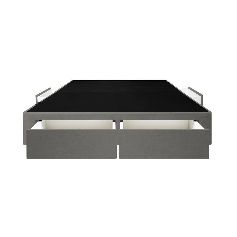 BARAKA HOME - Base de Cama Wels 4 Cajones 1.5 Plz 2P - Gris Oscuro
