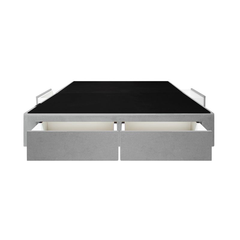 BARAKA HOME - Base de Cama Wels 4 Cajones 1.5 Plz 2P - Gris Claro