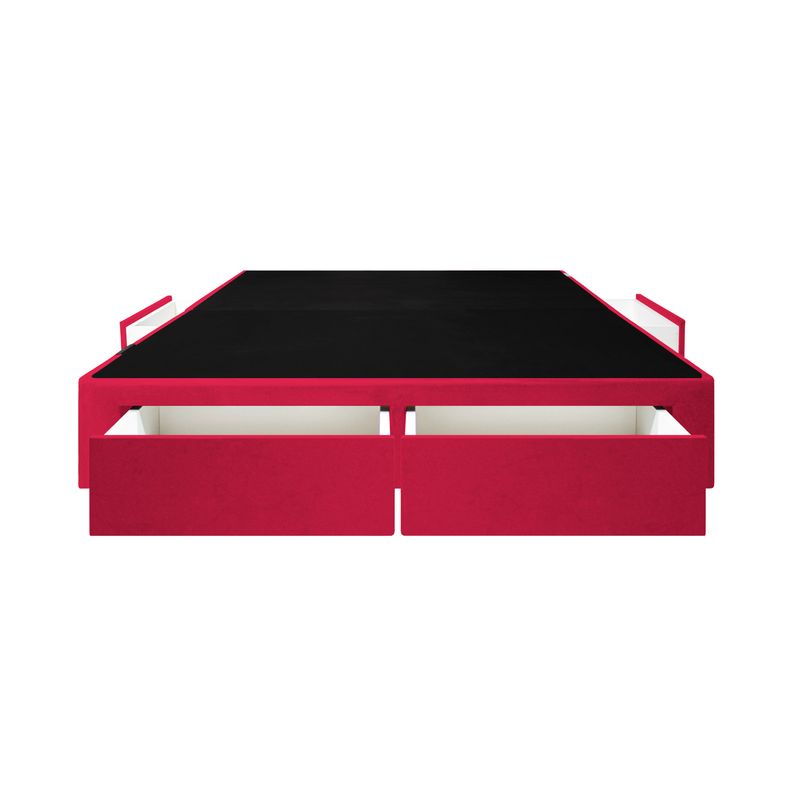 BARAKA HOME - Base de Cama Wels 4 Cajones 1.5 Plz 2P - Rojo