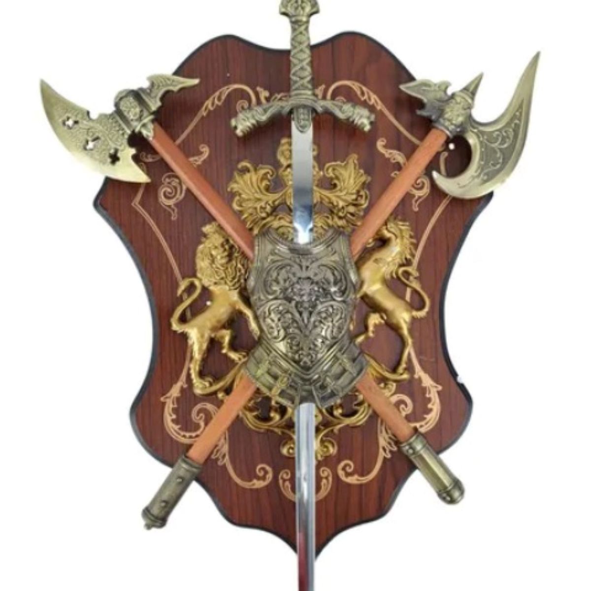 GENERICO - Adorno medieval con doble hacha central