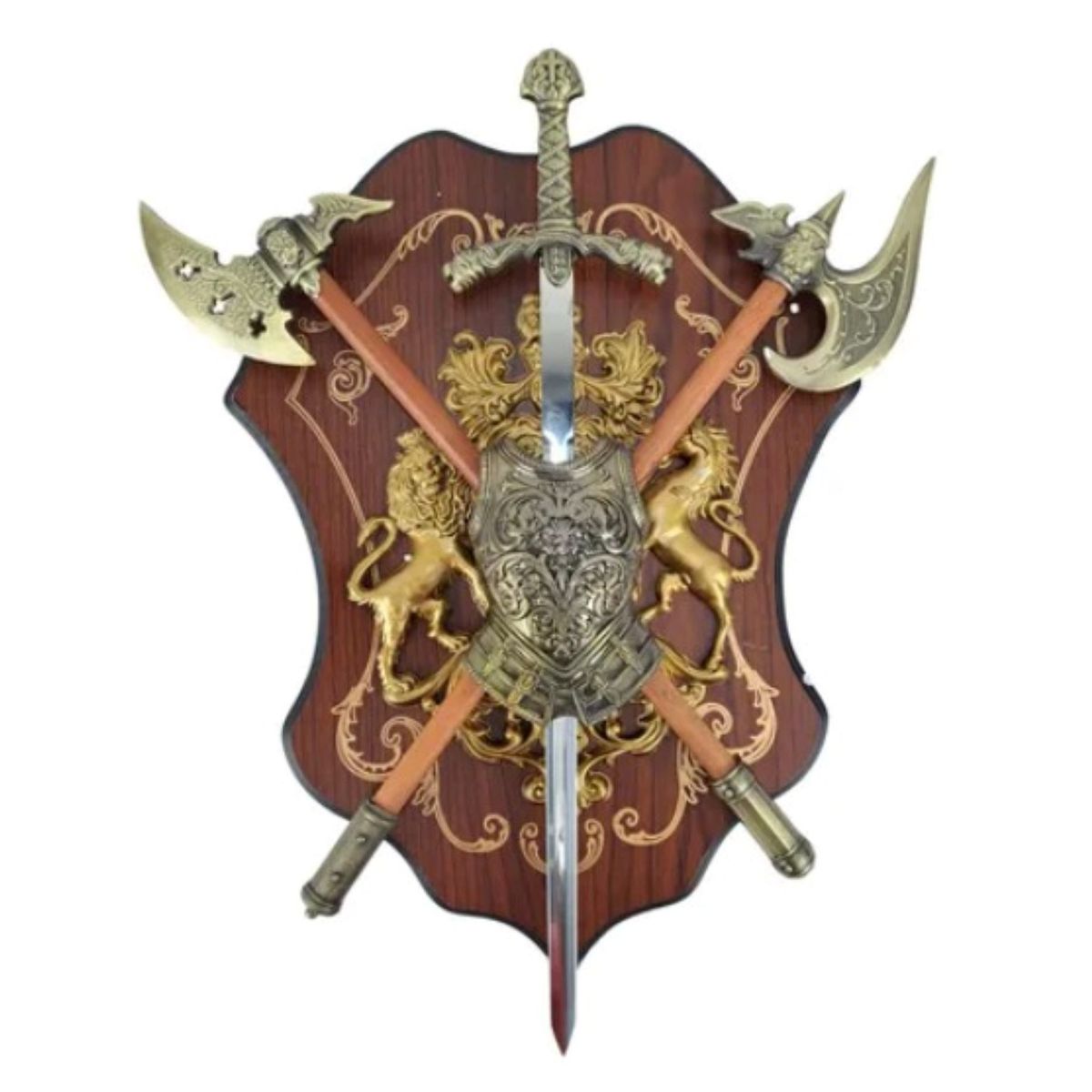 GENERICO - Adorno medieval con doble hacha central