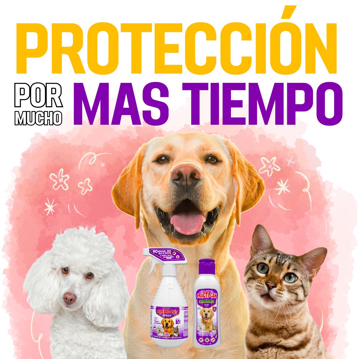 GENERICO - Pack Shampoo 270 ml + Spray De Fipronil 400 ml - PRACTI-CAN