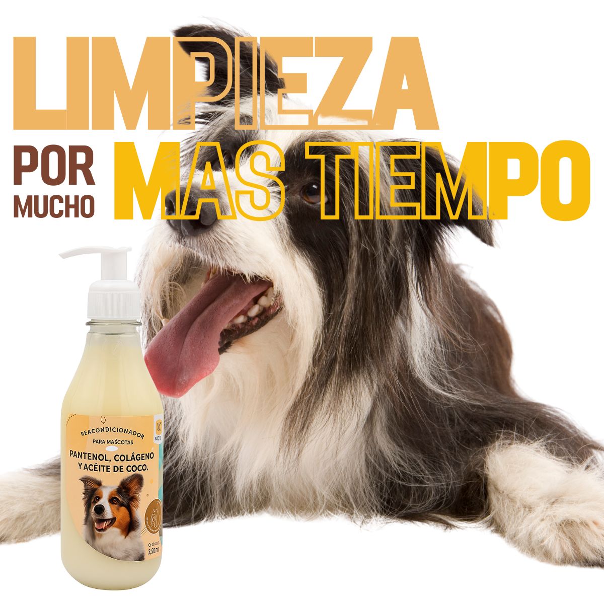 GENERICO - Reacondicionador Pantenol y Aceite de Coco 350 ml - PETLINE