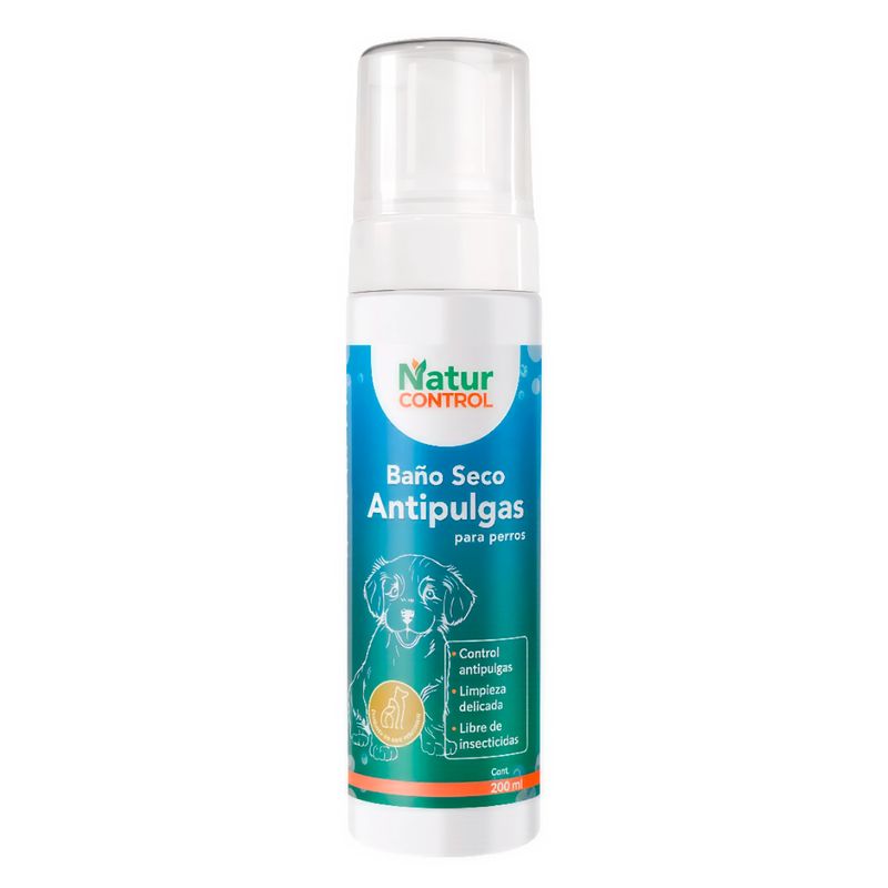 GENERICO - Baño Seco Antipulgas Para Perros 200 ml - NATURCONTROL