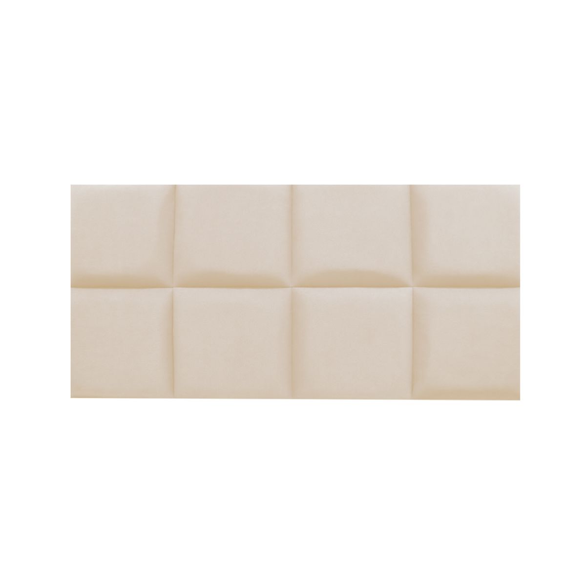 MUEBLES MACRUMO - Combo Cama tapizada Serena - 2 Plz Beige claro +Colchón Semiortopédico