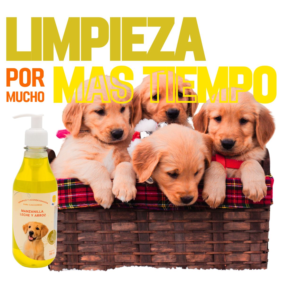 GENERICO - Shampoo & Acondicionador Manzanilla y Leche 350 ml - PETLINE