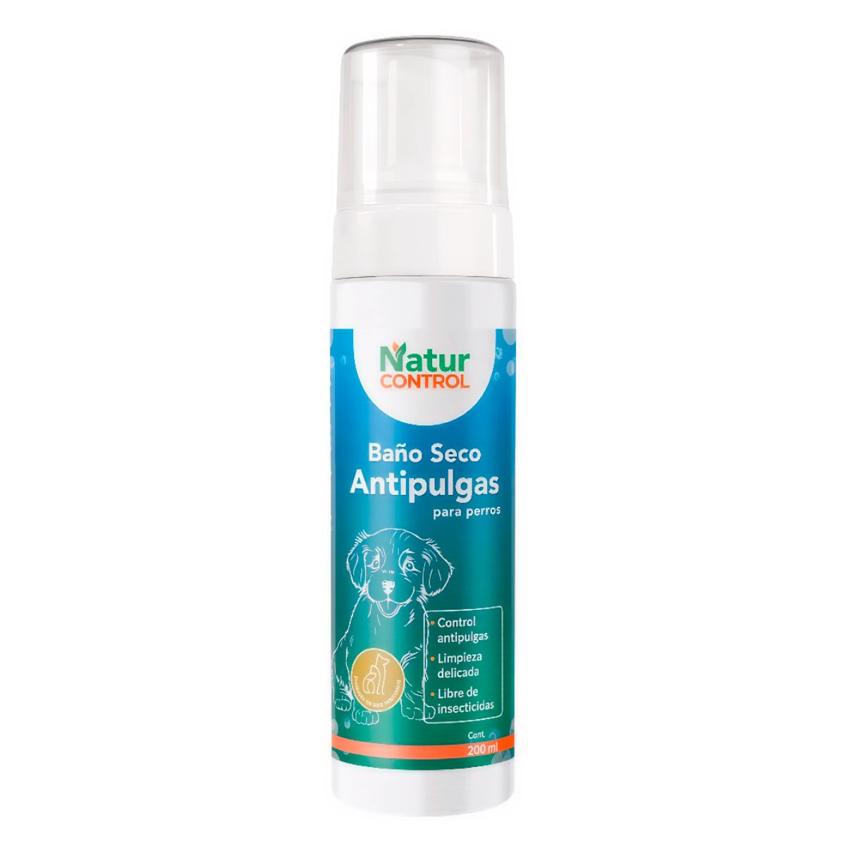 GENERICO - Baño Seco Antipulgas Para Perros 200 ml - NATURCONTROL