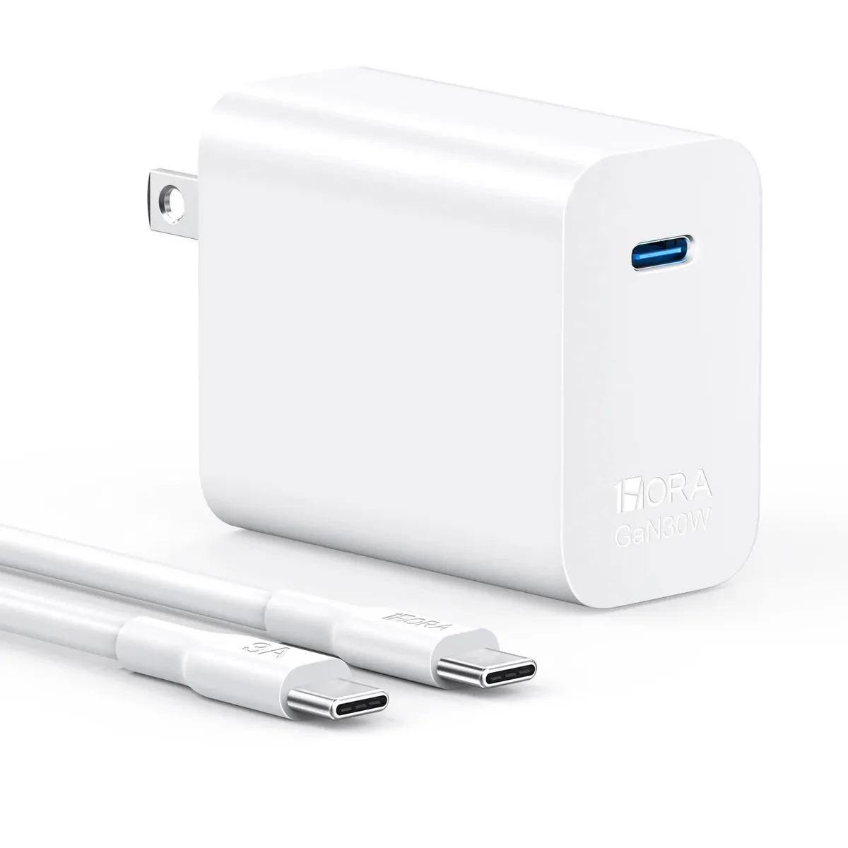 GENERICO - Cargador PD y Cable Tipo C 30W GAR165 - 1HORA