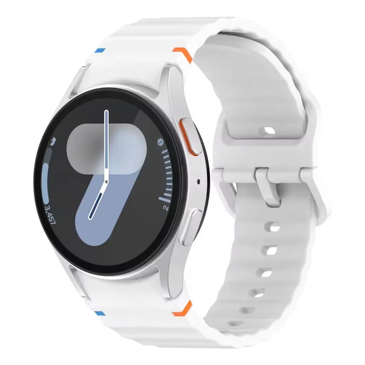 GENERICO - CORREA DE SILICONA SPORT PARA SAMSUNG  GALAXY WATCH 4-5-6-7 BLANCO