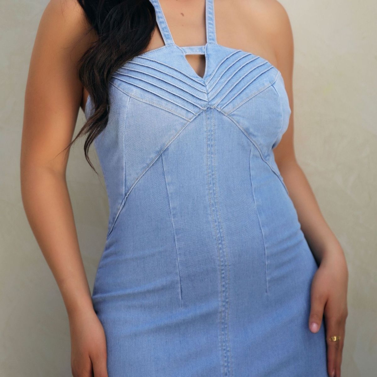 JHAN HIDS - Vestido Largo Denim Makla