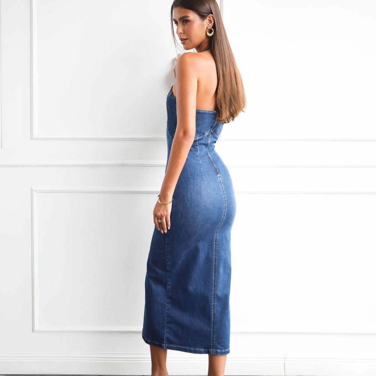 JHAN HIDS - Vestido Largo Denim Makla