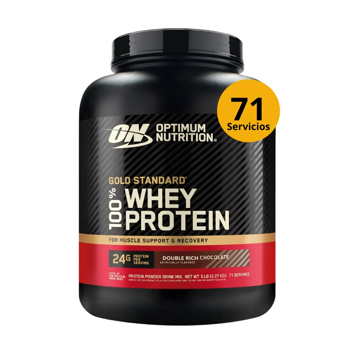 OPTIMUN NUTRITION - GOLD STANDARD WHEY 5LB DOUBLE RICH CHOCOLATE - PROTEÍNA WHEY