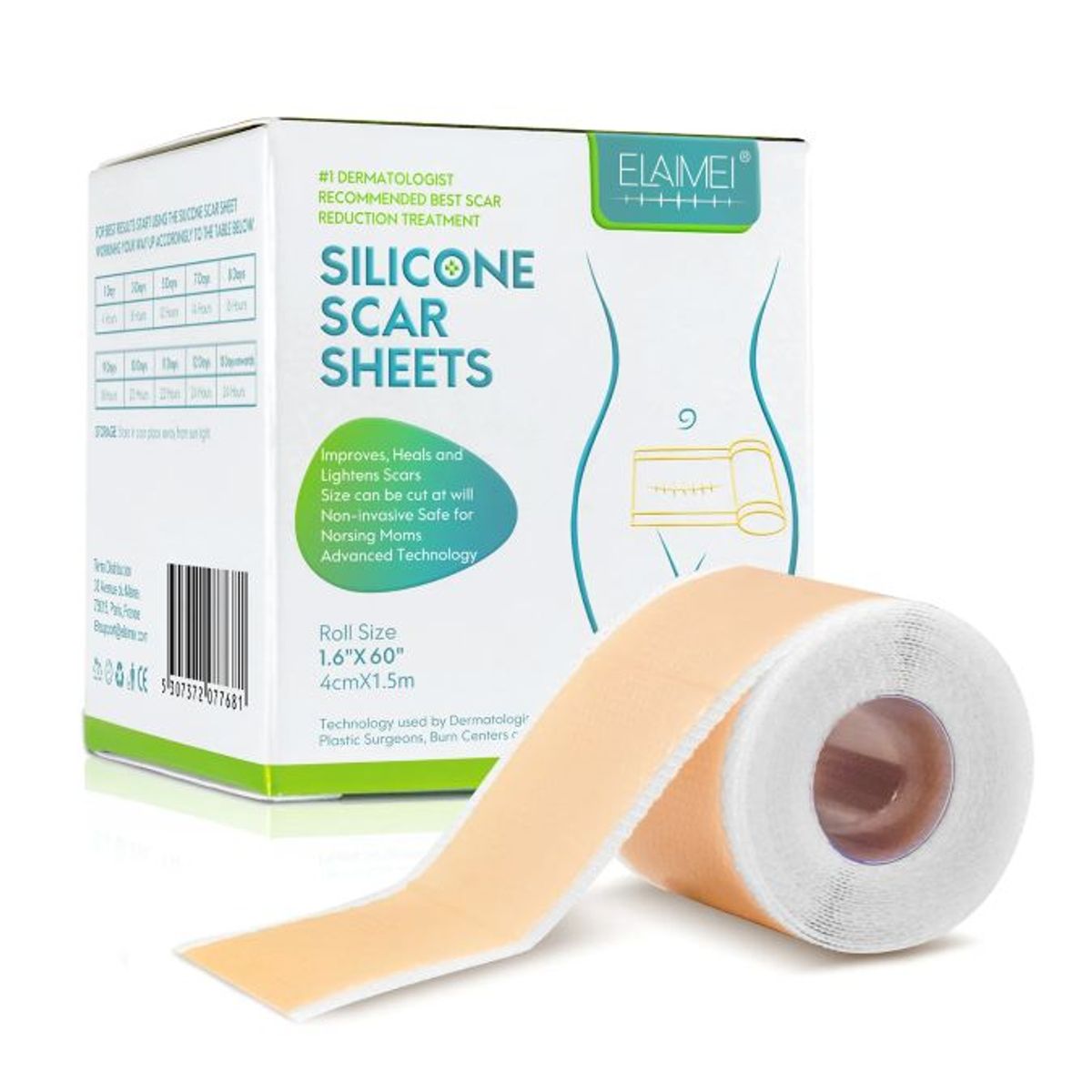 GENERICO - Parche Gel de Silicona Medica Para Cicatrices Cirugías ELAIMEI