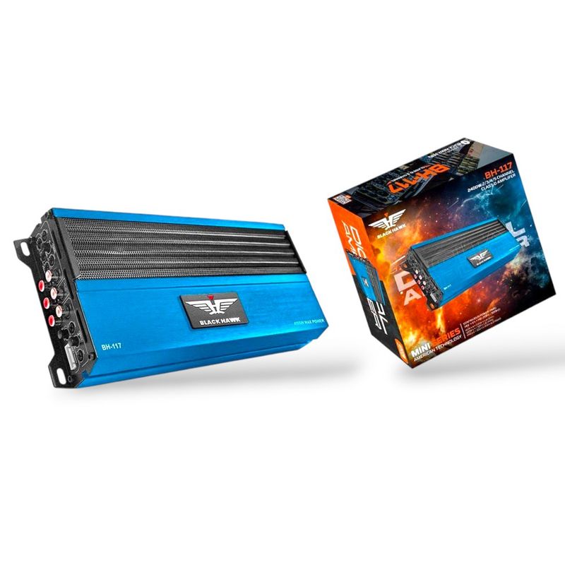BLACK HAWK - Nuevo Amplificador Digital 5 Canales Black Hawk 4000W Azul