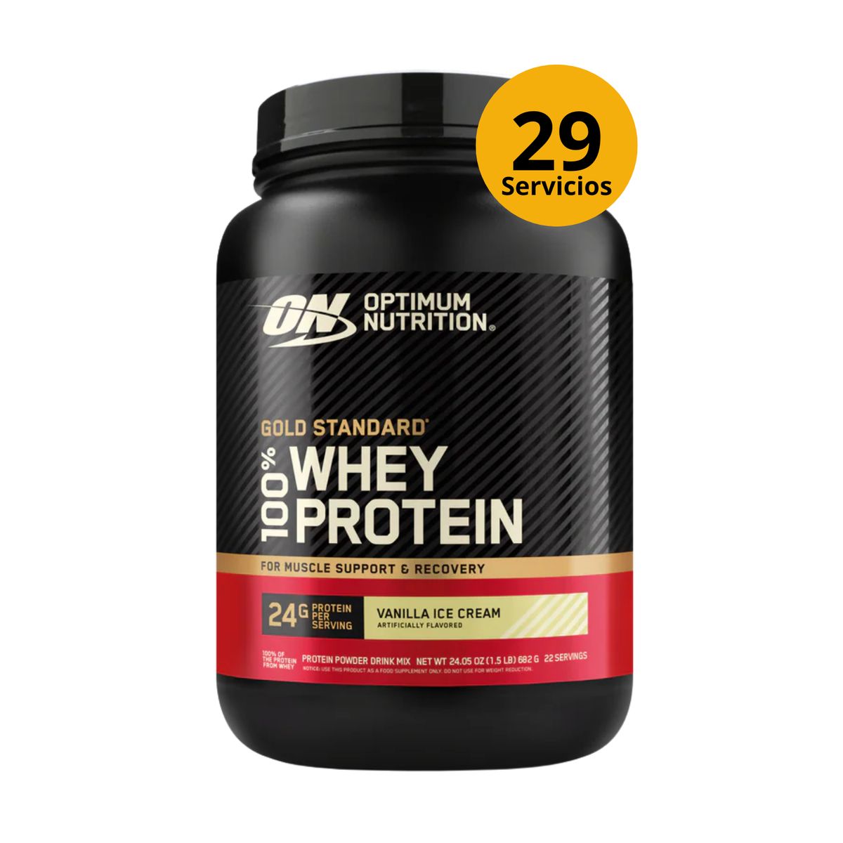 OPTIMUN NUTRITION - GOLD STANDARD WHEY 2LB VAINILLA ICE CREAM - PROTEÍNA WHEY