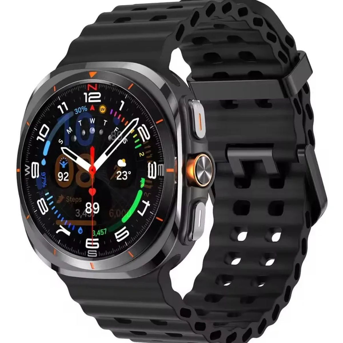 GENERICO - CORREA DE SILICONA PARA SAMSUNG GALAXY WATCH ULTRA 47MM NEGRHO